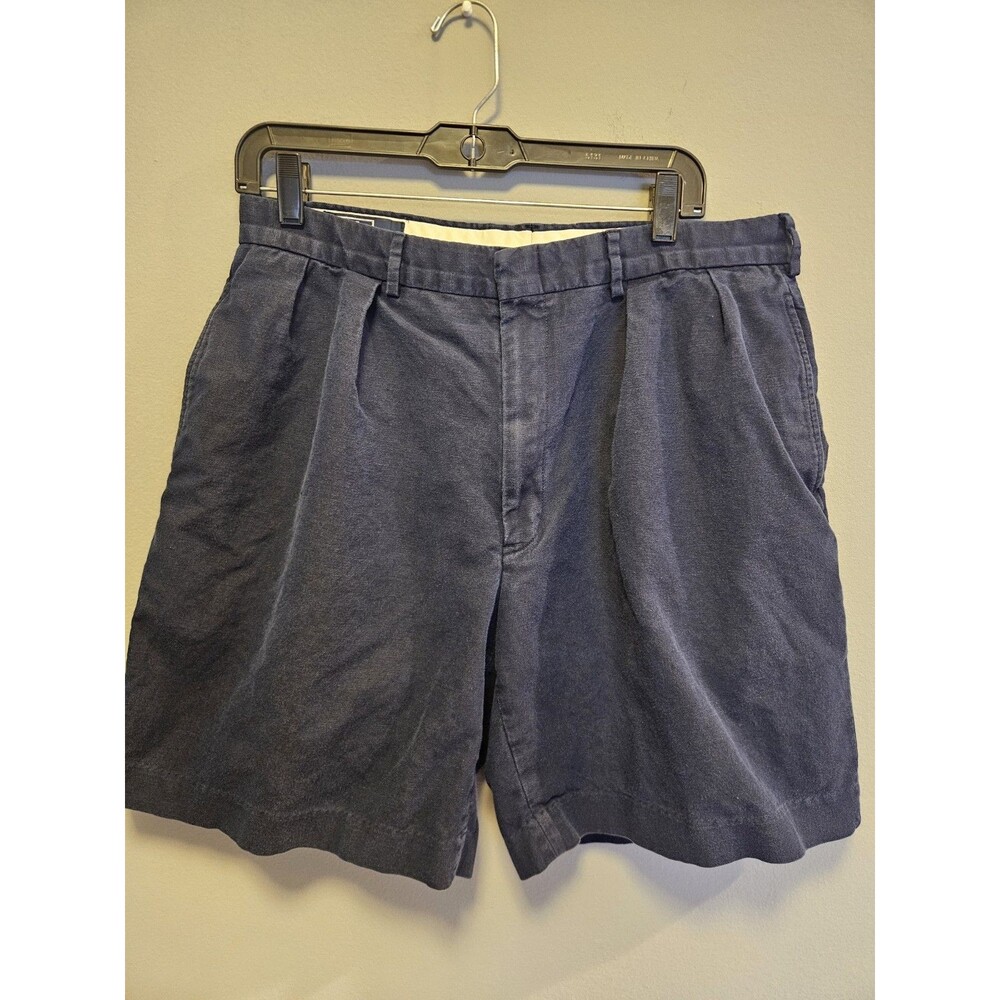 Vintage 90s Polo Ralph Lauren Pleated Chino Shorts Mens Navy Preppy Size 35